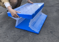 กล่องย้าย HDPE ที่พับได้ กล่องพับได้ พร้อมฝาปิดสําหรับผ้า