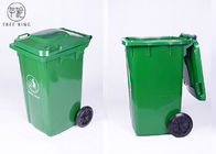 ถังขยะพลาสติกขนาดใหญ่สีเทา / เขียว 100 ลิตรสำหรับกำจัดขยะรีไซเคิลกลางแจ้ง