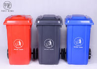 ถังขยะพลาสติกขนาดใหญ่สีเทา / เขียว 100 ลิตรสำหรับกำจัดขยะรีไซเคิลกลางแจ้ง