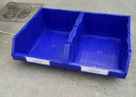 กล่องถังขยะพลาสติกสีน้ำเงิน / แดงสำหรับการจัดเก็บชิ้นส่วนอย่างปลอดภัย 600 * 400 * 230 มม