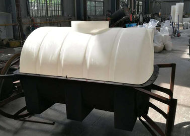 1000L ฟรียืนธรรมเนียม Roto Mold ถังสําหรับการจัดเก็บจํานวนมาก ขาแนวขวา ขาว / สีฟ้า