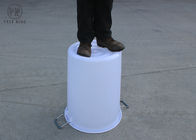 ถังขยะ Wheelie ขยะสีสันสดใสกลางแจ้งถังขยะพลาสติกรีไซเคิลพร้อมฝาปิด