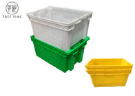 กล่องบรรจุพลาสติกที่ถูกสุขอนามัยแบบเจาะรูสียูโร 630 * 420 * 315 มม