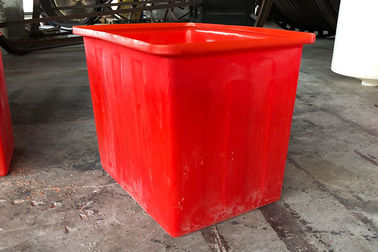 ถังขยะพลาสติกรีไซเคิล 160 ลิตรแดงถังเก็บน้ำสำหรับตู้ปลา Aquaponic Fram