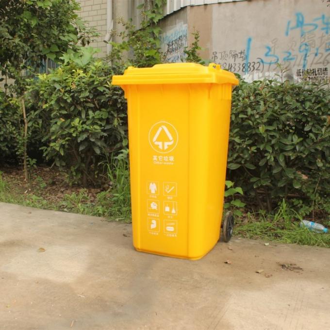ถังปุ๋ยหมัก HDPE บริสุทธิ์ 240 ลิตรสำหรับถังขยะถังขยะหรือถังขยะพลาสติก
